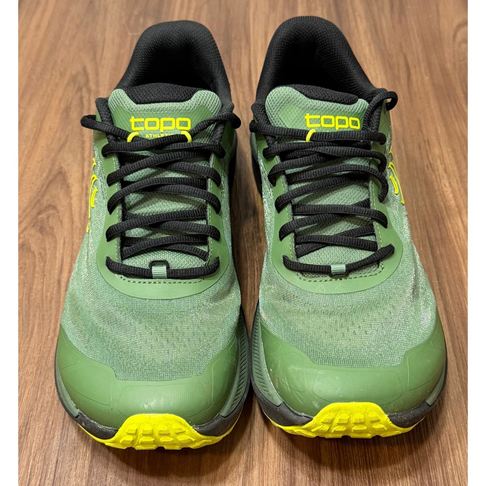 Topo Athletic Ultraventure 4 Trail Running Shoes Mens Green Yellow Vibram Sz 11 - Picture 7 of 12